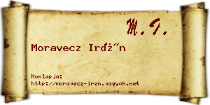 Moravecz Irén névjegykártya