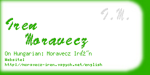 iren moravecz business card